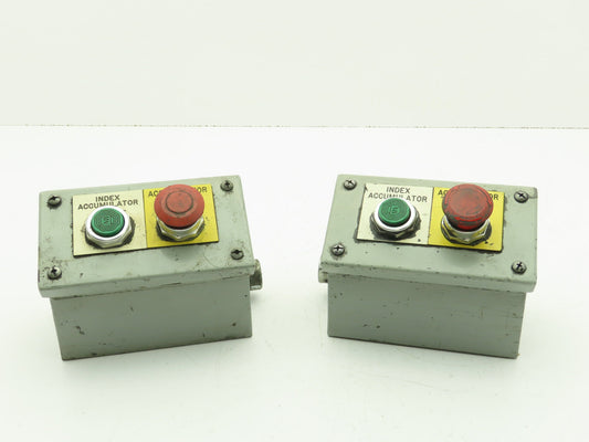 Cooper B-Line PBC2 Push Button Control Panel 2 Button Sloped Top Lot of 2