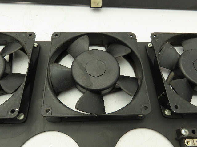 NMB 4710PS-12T-B30 Enclosure Cooling 3 Fan Tray Assembly 19" 115V AC  Lot of 3
