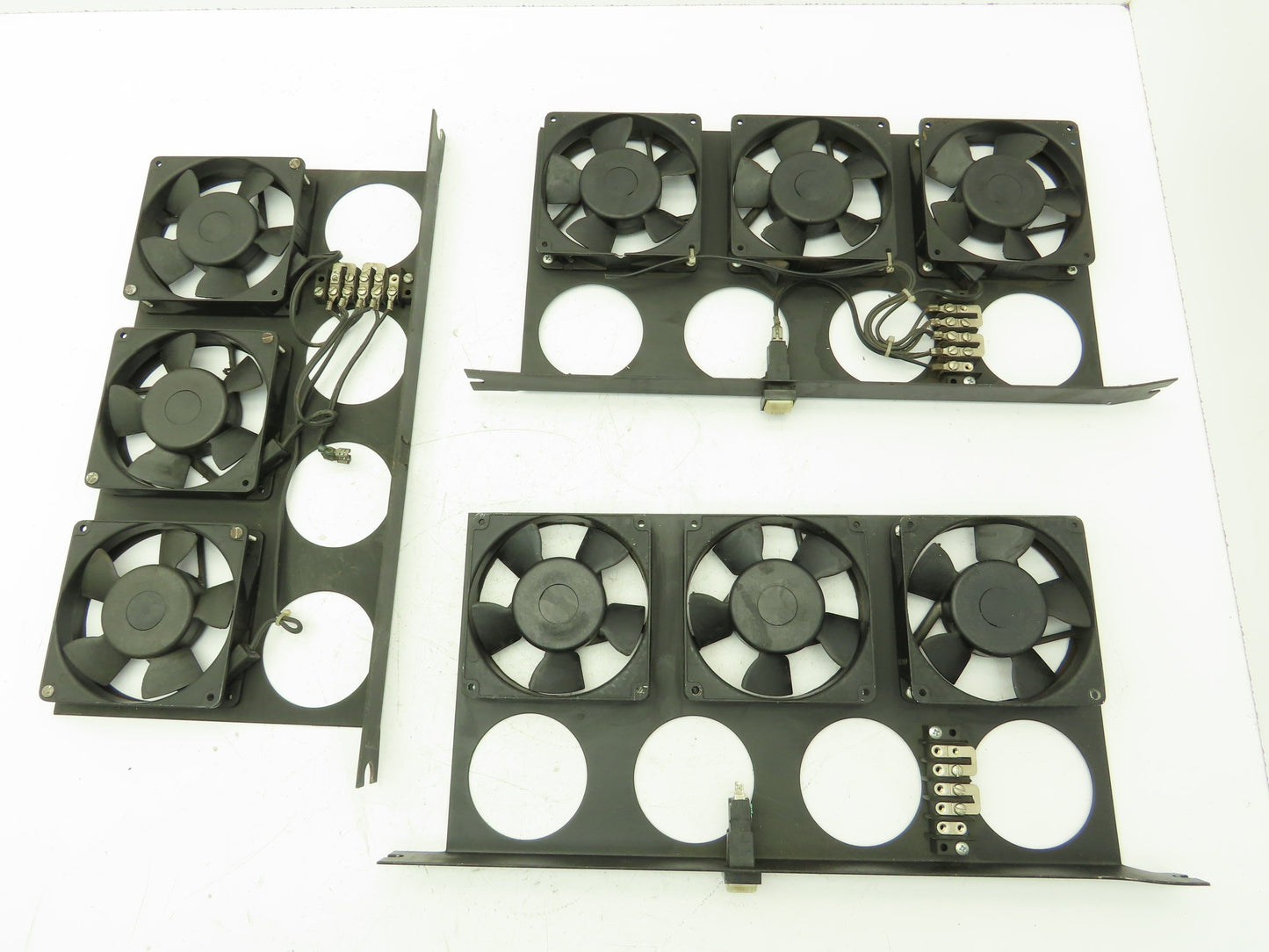 NMB 4710PS-12T-B30 Enclosure Cooling 3 Fan Tray Assembly 19" 115V AC  Lot of 3