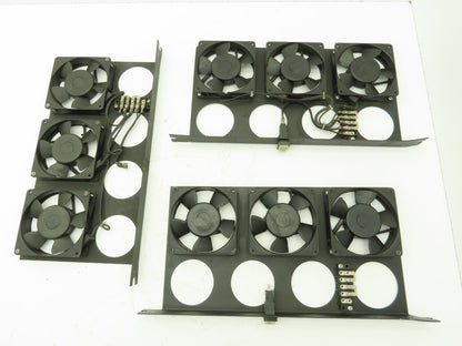 NMB 4710PS-12T-B30 Enclosure Cooling 3 Fan Tray Assembly 19" 115V AC  Lot of 3