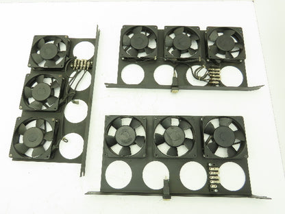 NMB 4710PS-12T-B30 Enclosure Cooling 3 Fan Tray Assembly 19" 115V AC  Lot of 3