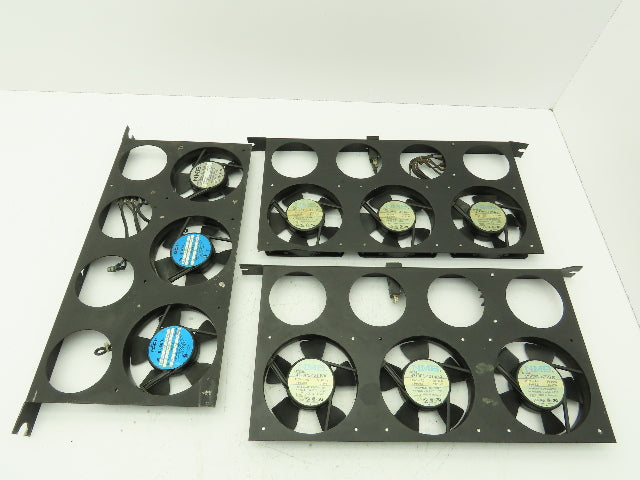 NMB 4710PS-12T-B30 Enclosure Cooling 3 Fan Tray Assembly 19" 115V AC  Lot of 3