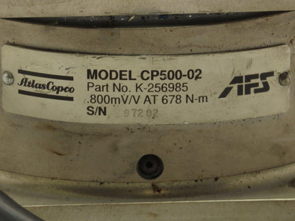 Atlas Copco CP500-02 Torque Transducer 0.800mV/V 678 N-m