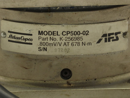 Atlas Copco CP500-02 Torque Transducer 0.800mV/V 678 N-m