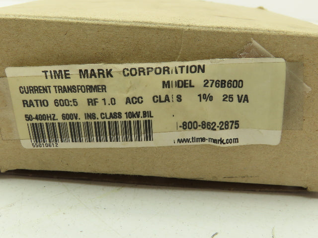 Time Mark 276B600 Current Transformer Ratio 600:5 RF1.0 50-400Hz 600V