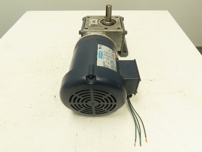 Conex B051050.WAQTA Cone Drive 50:1 Reducer Leeson Gearmotor .75Hp 230/460V 3PH