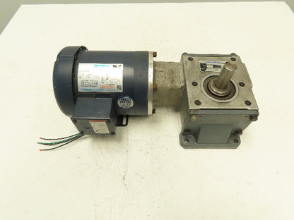 Conex B051050.WAQTA Cone Drive 50:1 Reducer Leeson Gearmotor .75Hp 230/460V 3PH