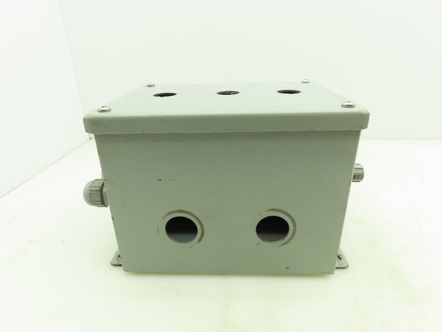 SCE 8x6x6" Steel Electrical Enclosure Junction Box with Euro 4 Terminal Blocks