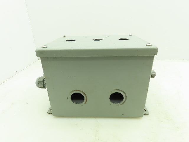 SCE 8x6x6" Steel Electrical Enclosure Junction Box with Euro 4 Terminal Blocks