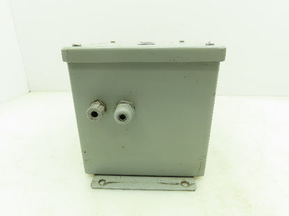 SCE 8x6x6" Steel Electrical Enclosure Junction Box with Euro 4 Terminal Blocks