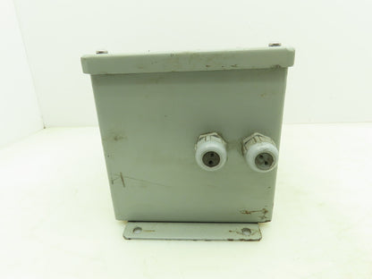 SCE 8x6x6" Steel Electrical Enclosure Junction Box with Euro 4 Terminal Blocks