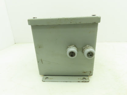 SCE 8x6x6" Steel Electrical Enclosure Junction Box with Euro 4 Terminal Blocks