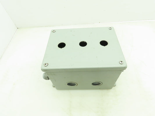 SCE 8x6x6" Steel Electrical Enclosure Junction Box with Euro 4 Terminal Blocks