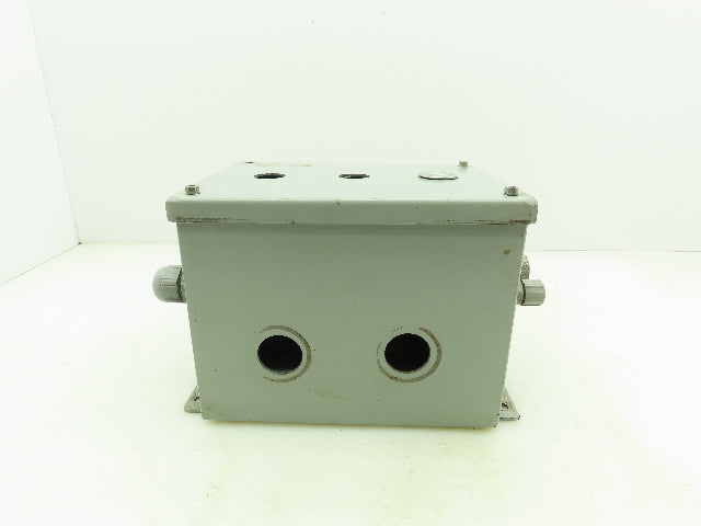 SCE 8x6x6" Steel Electrical Enclosure Junction Box with Euro 4 Terminal Blocks