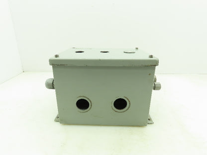 SCE 8x6x6" Steel Electrical Enclosure Junction Box with Euro 4 Terminal Blocks