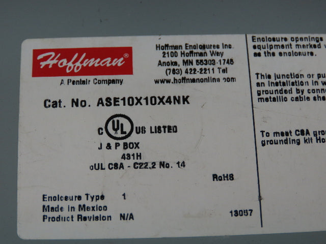 Hoffman Electrical Enclosure Screw Cover 10x10x4" AB Terminal Blocks Lot of 5