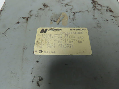 Magnetek 211-0111-000 Powerformer Transformer 5KVA 240/480V 120/240V 1PH Type 3R