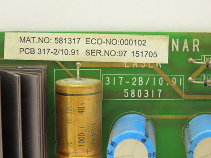 Rofin-Sinar 317-2B/10.91 Laser Capacitor Board 580317