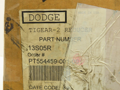 Dodge 13S05R Tigear 2 Worm Gearbox Reducer 5:1 Ratio 1.3Hp 350 RPM RH Output