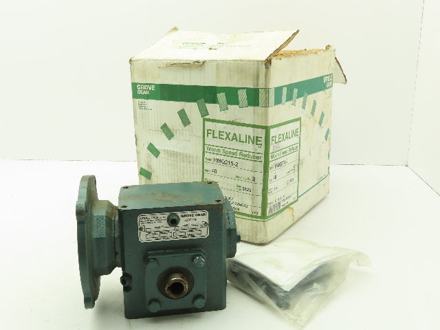 Grove Gear HMQ215-2 Flexaline Gearbox 40:1 Reducer .39Hp 44 RPM Hollow Shaft 56C