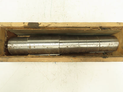 80-60A Gear Drive Keyed Step Shaft 3.62"/4"/3.5" Dia Chrome Steel 20.43"L