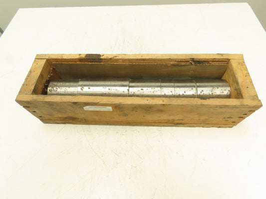 80-60A Gear Drive Keyed Step Shaft 3.62"/4"/3.5" Dia Chrome Steel 20.43"L