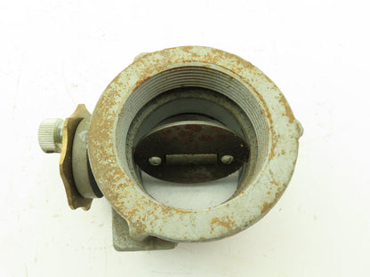 North American Mfg 1122-6 Gas Burner Control Butterfly Valve 3" NPT Threaded