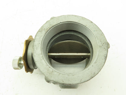 North American Mfg 1122-6 Gas Burner Control Butterfly Valve 3" NPT Threaded