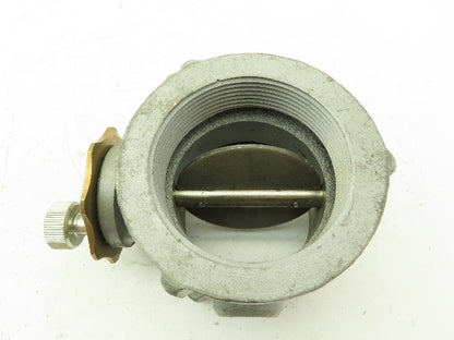 North American Mfg 1122-6 Gas Burner Control Butterfly Valve 3" NPT Threaded