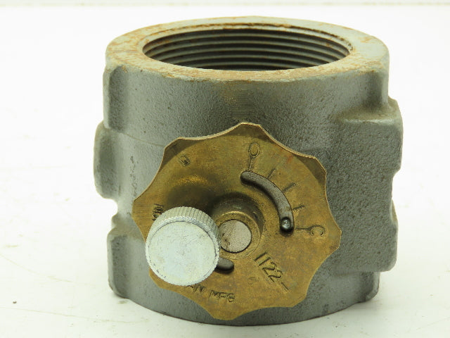 North American Mfg 1122-6 Gas Burner Control Butterfly Valve 3" NPT Threaded