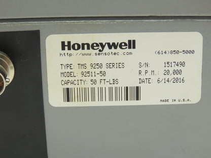 Honeywell 92511-50 TMS9250 Torque Measurement System 50 FT-LBS