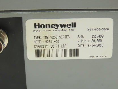 Honeywell 92511-50 TMS9250 Torque Measurement System 50 FT-LBS
