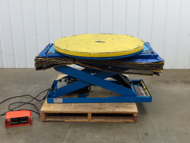 Bishamon L2K-TT 2000lb Hydraulic Scissor Lift Table 43" Rotating Top 115V 1 Ph