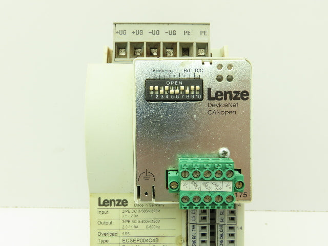 Lenze ECSEP004C4B ECS Servo Drive 4 Amp 3 Ph 480V DeviceNet 2175
