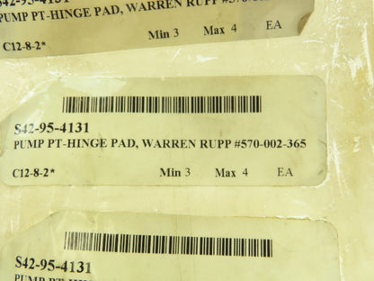 Warren Rupp 570-002-365 Sandpiper Pump Rubber Hinge Pad Green Stripe  Lot of 5