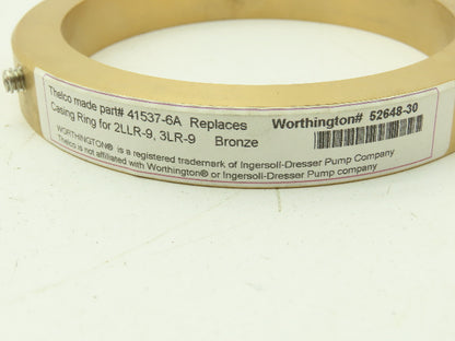 Thelco Worthington 52648-30 Pump Bronze Casing Ring 4" ID  Lot of 2