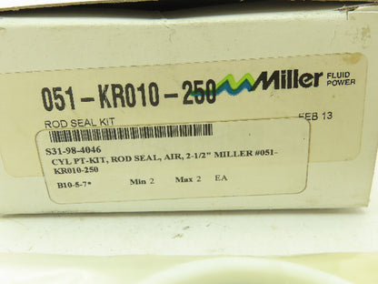 Miller 051-KR010-250 Cylinder Piston Rod Seal And Bushing 2-1/2" Dia