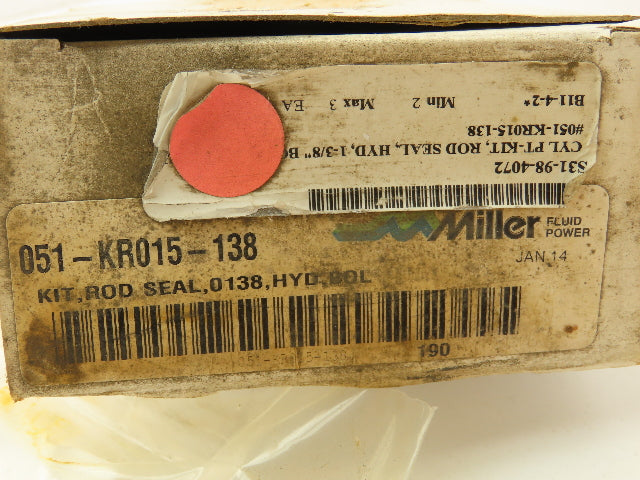 Miller 051-KR015-138 Cylinder Piston Rod Seal And Bushing 1-3/8 Dia Bolted