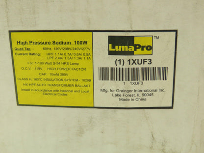 LumaPro  HID Ballast Kit 100W 1-Lamp High Pressure Sodium