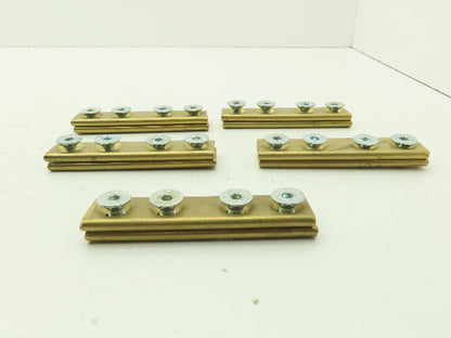 Conductix F-45-50 Copper Head Conductor Rail Joint F35 PT 4 Bolt Lot of 5