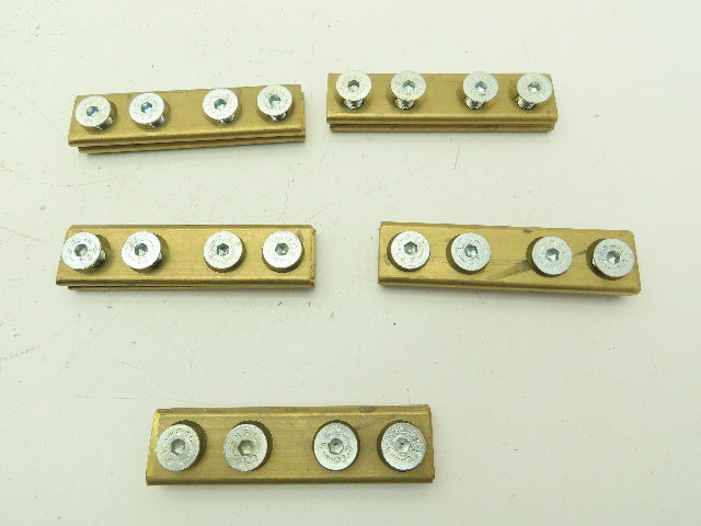 Conductix F-45-50 Copper Head Conductor Rail Joint F35 PT 4 Bolt Lot of 5