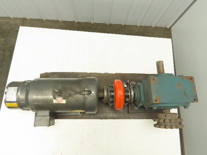 Baldor BM3707 Inline Gearmotor 5Hp 230/460V 3PH 15:1 Tigear Reducer 115 RPM