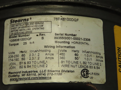 Baldor BM3707 Inline Gearmotor 5Hp 230/460V 3PH 15:1 Tigear Reducer 115 RPM