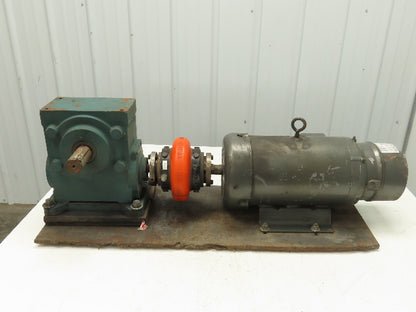Baldor BM3707 Inline Gearmotor 5Hp 230/460V 3PH 15:1 Tigear Reducer 115 RPM