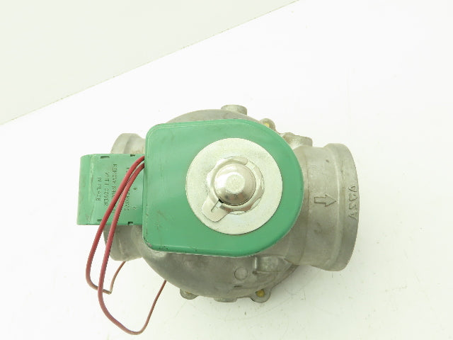 Asco  JB821493 Pneumatic Solenoid Valve 2 Way 2-1/2 NPT NO 120V Fuel Gas 5PSI