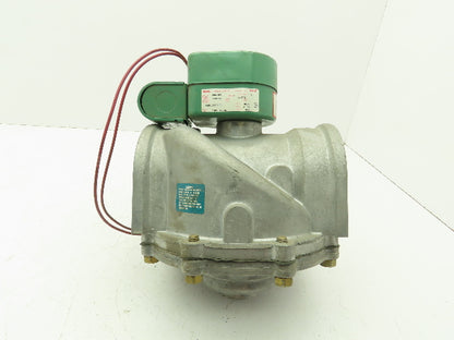 Asco  JB821493 Pneumatic Solenoid Valve 2 Way 2-1/2 NPT NO 120V Fuel Gas 5PSI