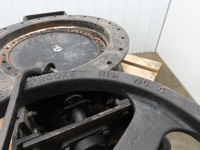 Multi-Fab 24" Flanged Butterfly Damper Valve Manual Chainwheel Operator