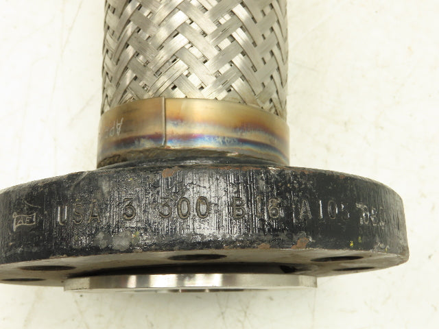 3"x 12" Flanged Stainless Braided Flex Hose Pipe Expansion Joint 8-Bolt #300