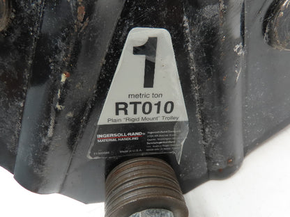Ingersoll Rand RT010 Push Trolley 1 Metric Ton 2200 LBS Hoist 1-1/4" Tube