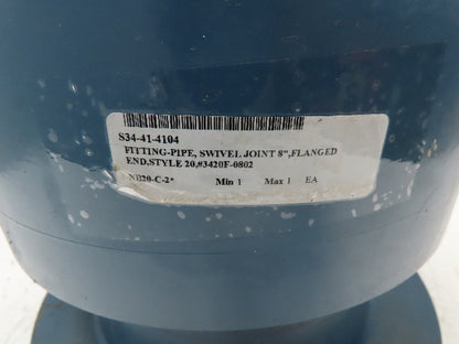 OPW Style 20F Chiksan 8" Flanged Straight Swivel Joint Fitting (Blue) 3420F-0802